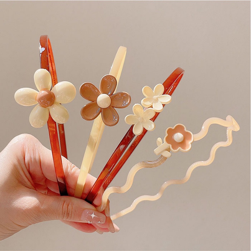 Băng Đô Hoa Màu Trà Sữa Thời Trang Mùa Hè Hàn Quốc Dễ Thương Dành Cho Bé Gái