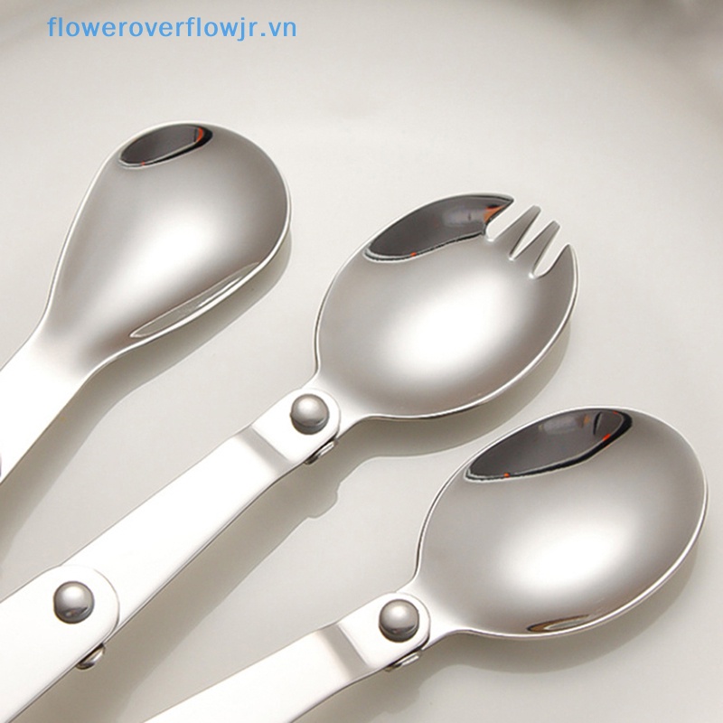 Bộ Muỗng Nĩa Bằng Thép Không Gỉ 304 Thiết Kế Nhỏ Gọn Tiện Dụng