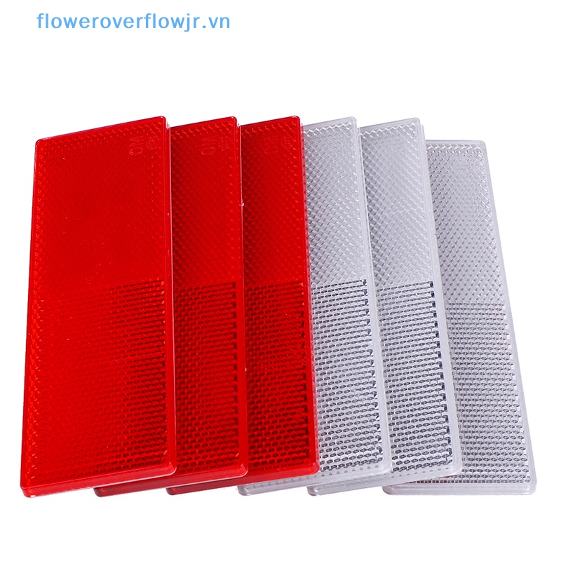 Bộ 2 Miếng Dán Phản Quang Hình Chữ Nhật Bằng Nhựa Cho Xe Hơi