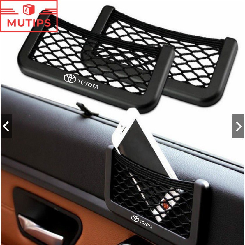 Túi Lưới Đựng Điện Thoại Chất Lượng Cao Cho Xe Hơi Toyota GR TRD Veloz Rush Kijiang Innova Yaris Cor