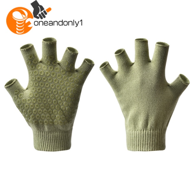 1 Đôi Găng Tay Thể Thao Nửa Ngón Chống Trượt Giữ Ấm Cho Nữ