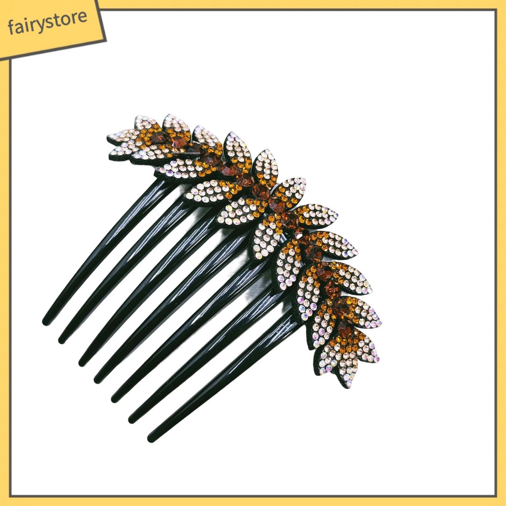Lược Cài Tóc Hình Hoa Đính Đá Sang Trọng Cho Cô Dâu