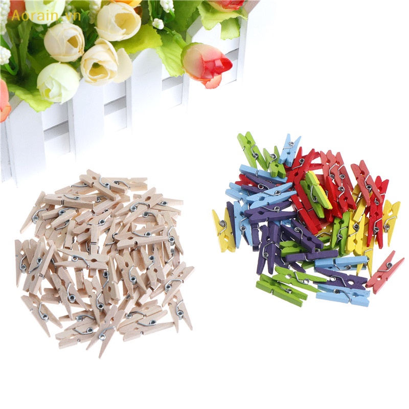 Set 50 Kẹp Ảnh Mini 25mm Trang Trí Nhà Cửa DIY