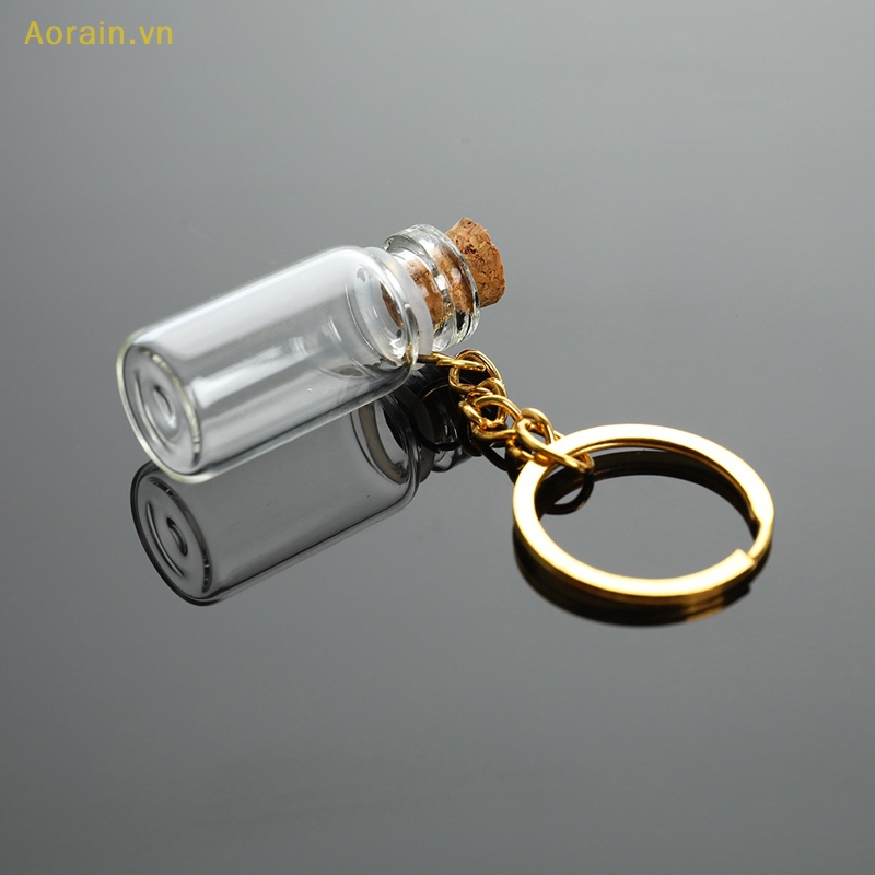 {Aorain} Set 5 Lọ Thủy Tinh Mini Đựng Điều Ước Có Mặt Dây Chuyền