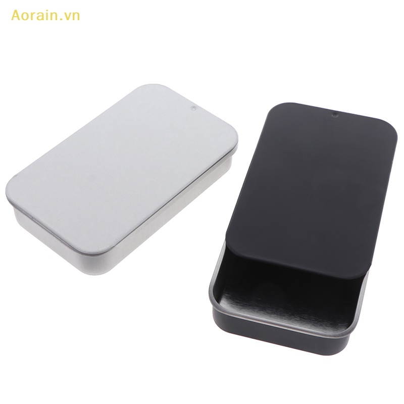 Hộp Thiếc Nhỏ Đựng Kem Dưỡng Râu 8x5x1.5cm Có Nắp Trượt Tiện Dụng