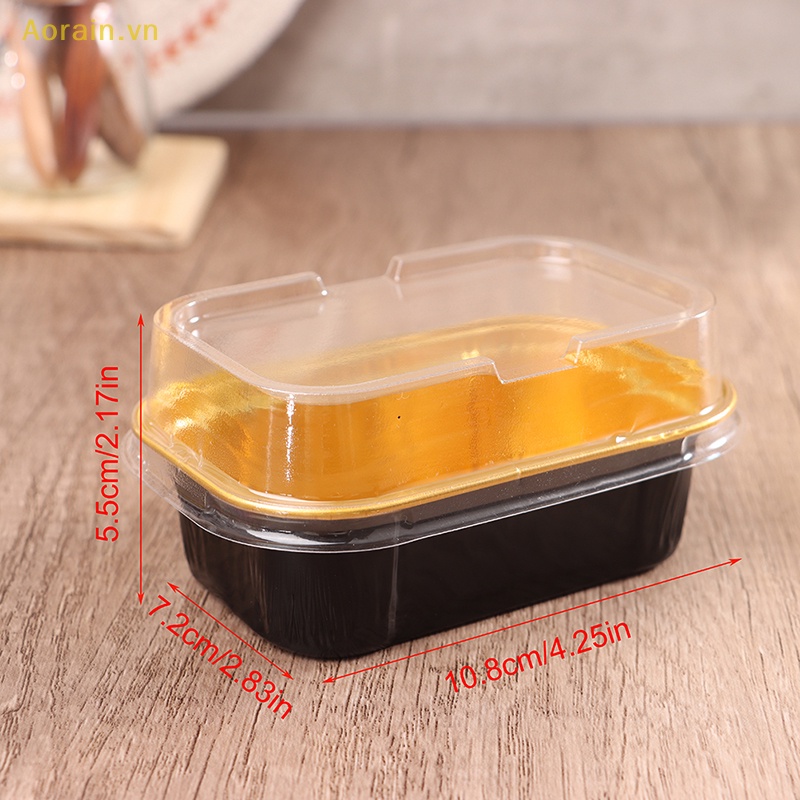 Set 10 Hộp Lá Nhôm Chịu Nhiệt Hình Chữ Nhật 168ML