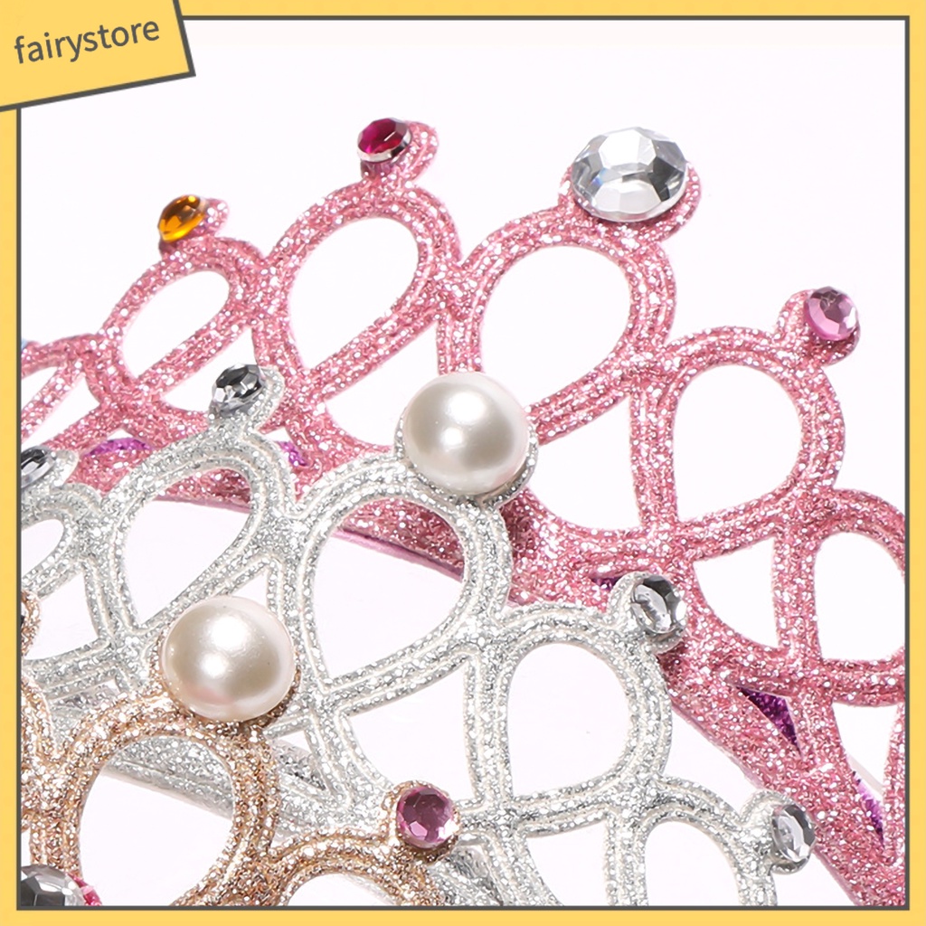 Cài Tóc Hình Vương Miện Đính Đá Lấp Lánh Dễ Thương Cho Bé Gái