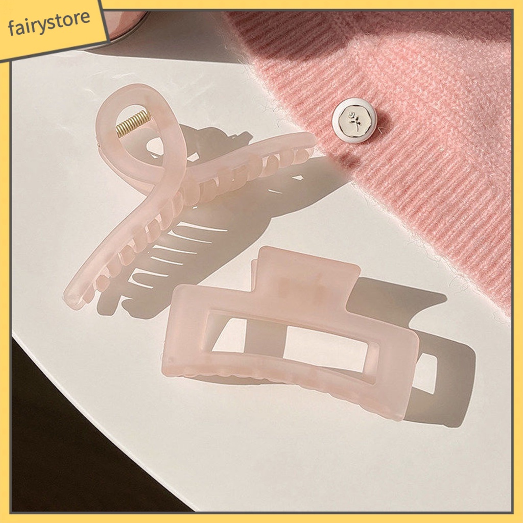 Kẹp Tóc Càng Cua Dạng Lò Xo Rỗng Co Giãn Cố Định Tóc Chống Gãy Răng Màu Sắc Ngọt Ngào Cho Nữ