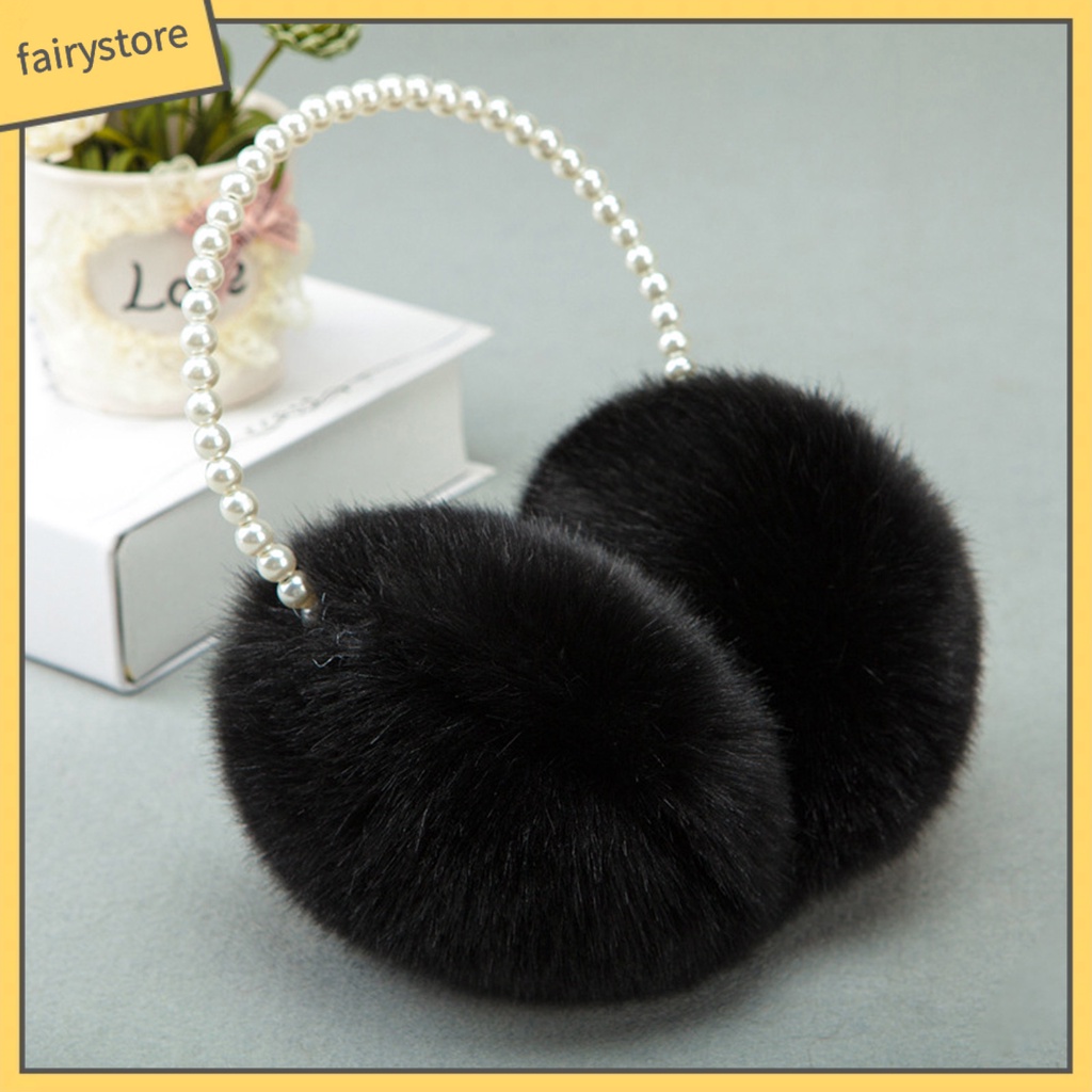 [FRO] Chụp Tai Lông Thỏ Giả Màu Trơn Chống Trượt Thoải Mái Giữ Ấm Tai Dành Cho Nữ Đi Ra Ngoài