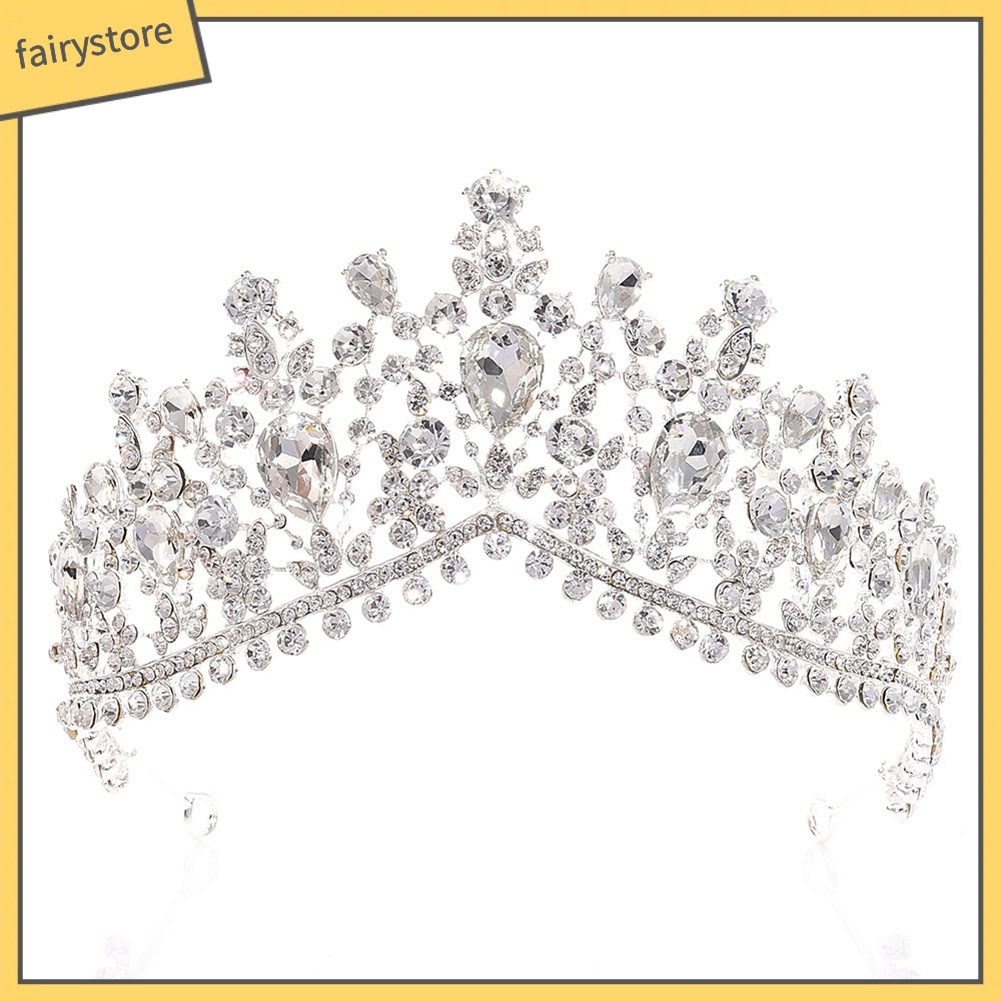 Cài Tóc Hình Vương Miện Đính Đá Lấp Lánh Cho Cô Dâu