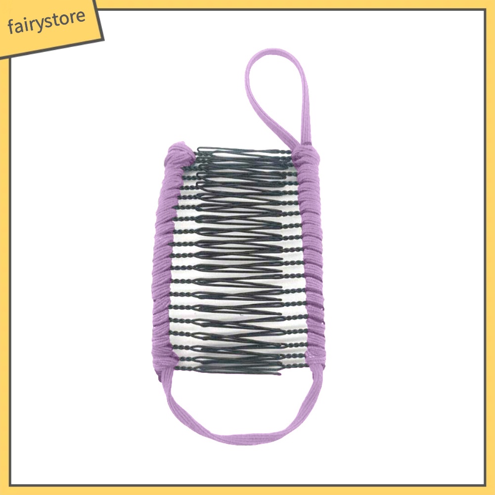 Giá Đỡ Lược Kẹp Tóc Hình Quả Chuối Chống Trượt Có Thể Kéo Dài Cho Nữ