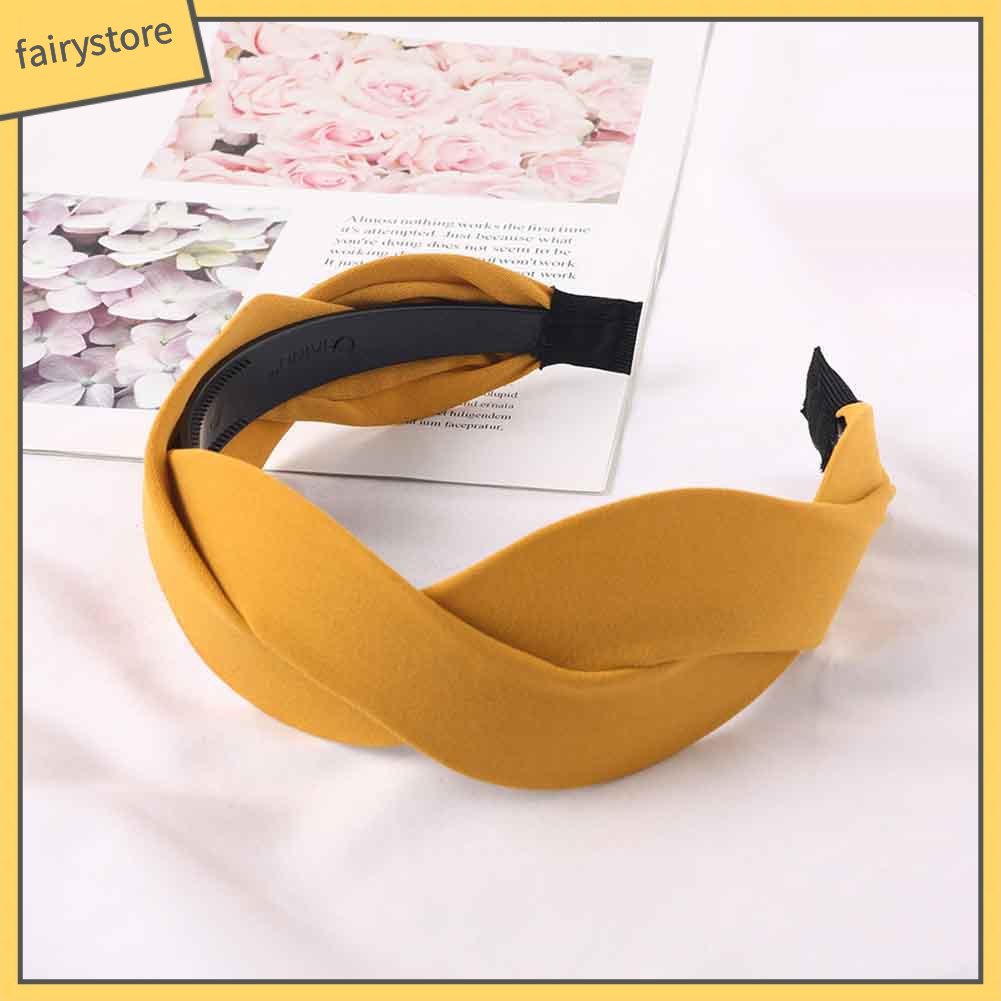 Băng Đô Cài Tóc Màu Trơn Họa Tiết Gợn Sóng Thời Trang Dành Cho Nữ