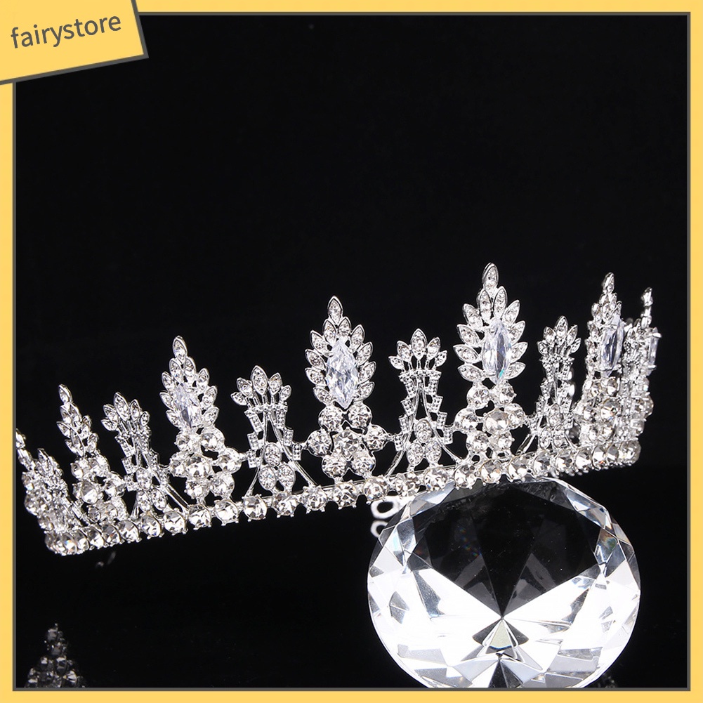 Cài Tóc Hình Vương Miện Đính Đá Zircon Cho Cô Dâu