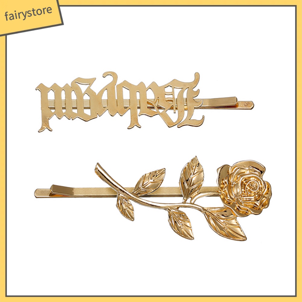 Set 2 KẹP TóC HìNh Hoa HồNg ThờI Trang Cho Nữ