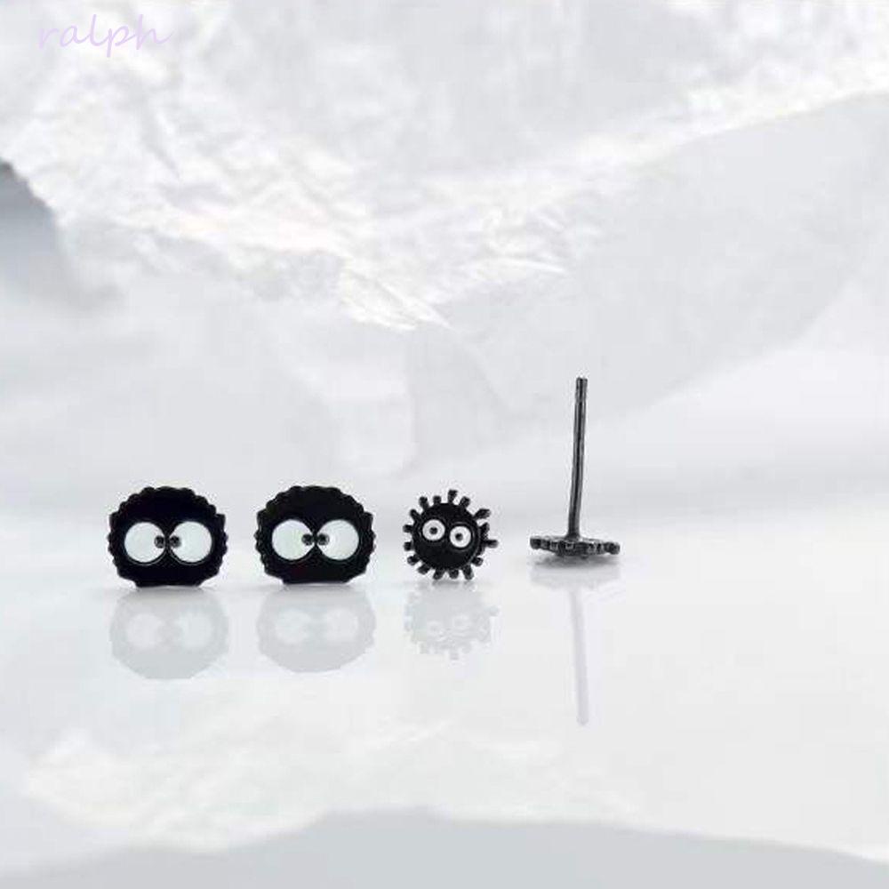 Bông Tai Briquette Bằng Đồng Đen Phong Cách Anime Nhật Bản Dễ Thương Vui Nhộn Cho Nữ