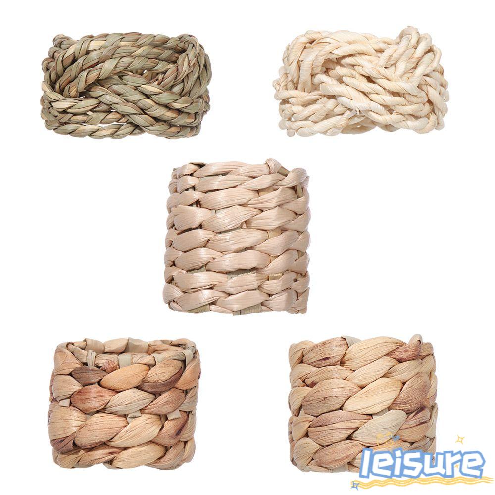 1 Vòng Giữ Khăn Ăn Bằng Rơm Tự Nhiên Trang Trí Bàn Tiệc Giáng Sinh