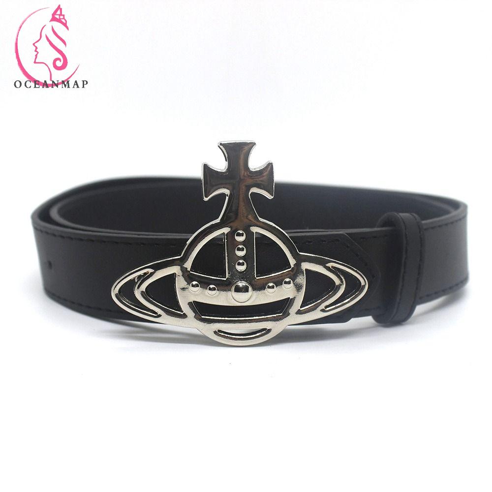 Thắt Lưng Da PU Y2k Saturn Đơn Giản Cá Tính Phong Cách Hàn Quốc Cho Nữ