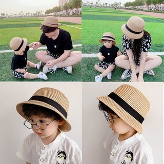 Mũ cói rộng vành che nắng đi biển thời trang cho bé trai