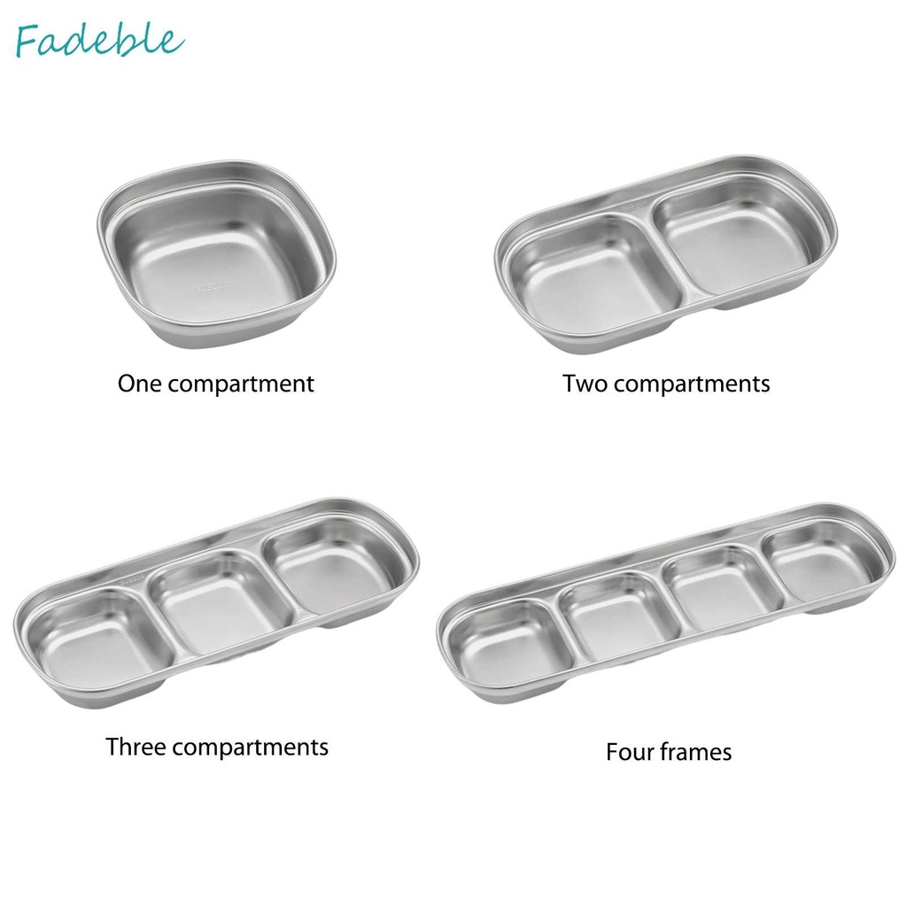 Khay Đựng Gia Vị Bằng Thép Không Gỉ 1 / 2 / 3 / 4 Ngăn