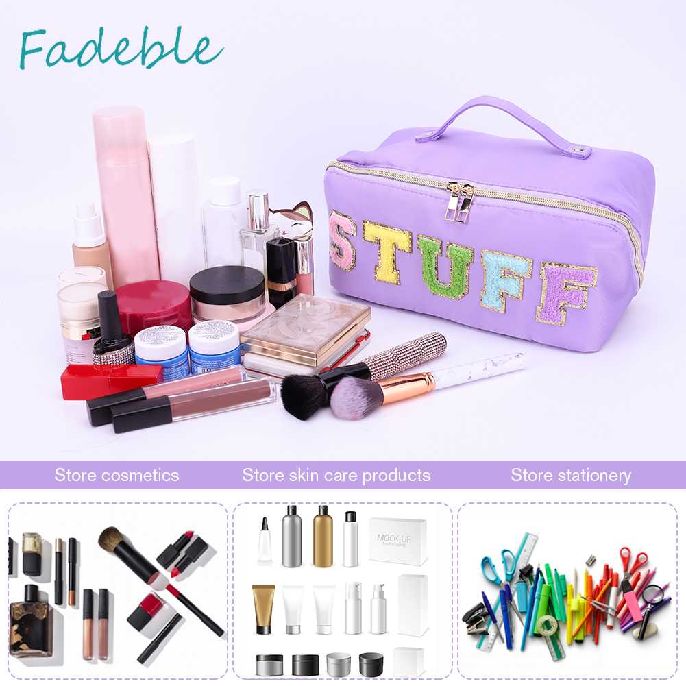 Túi Đựng Mỹ Phẩm Bằng Nylon Sức Chứa Lớn Tiện Dụng Cho Nữ