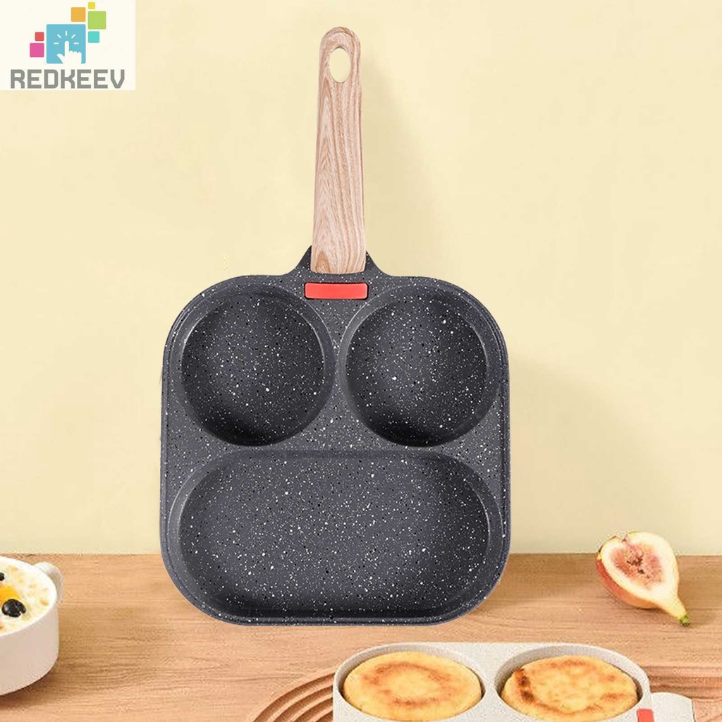 Chảo Chiên Trứng 3 Lỗ Mini Bằng Đá