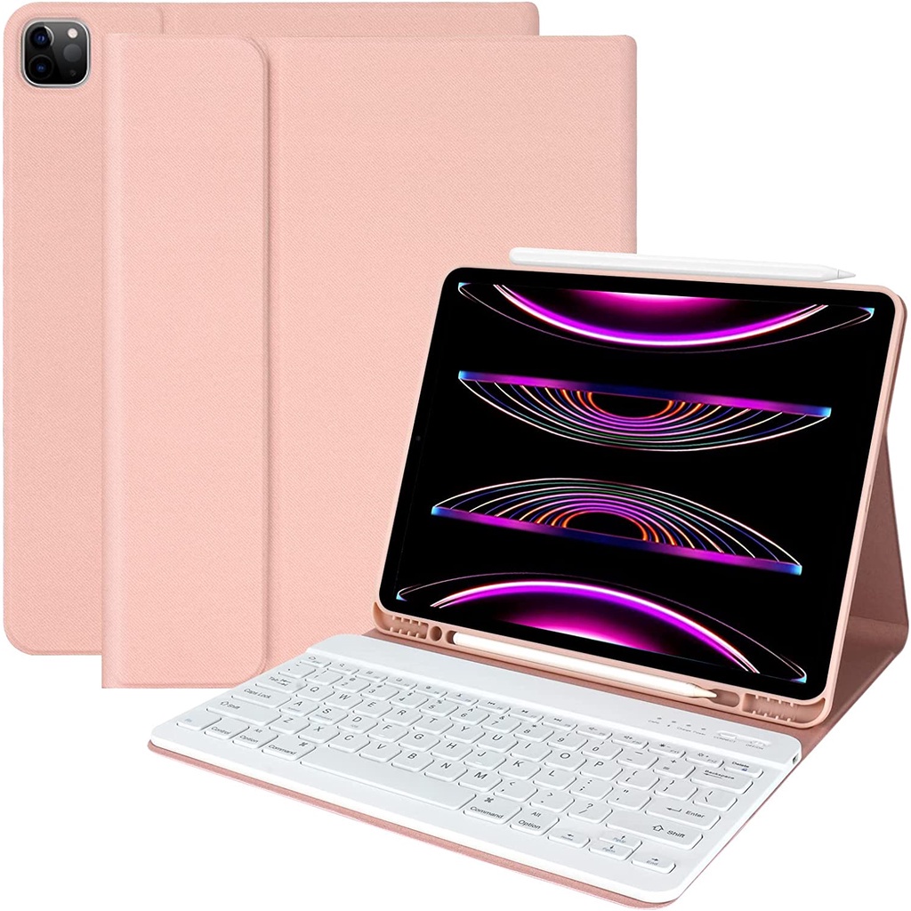 Bao Da Máy Tính Bảng Có Bàn Phím Từ Tính Và Ngăn Đựng Bút Cho iPad Pro 12.9 inch 2022 iPad Pro 12.9 inch 5th / 4th / 3rd