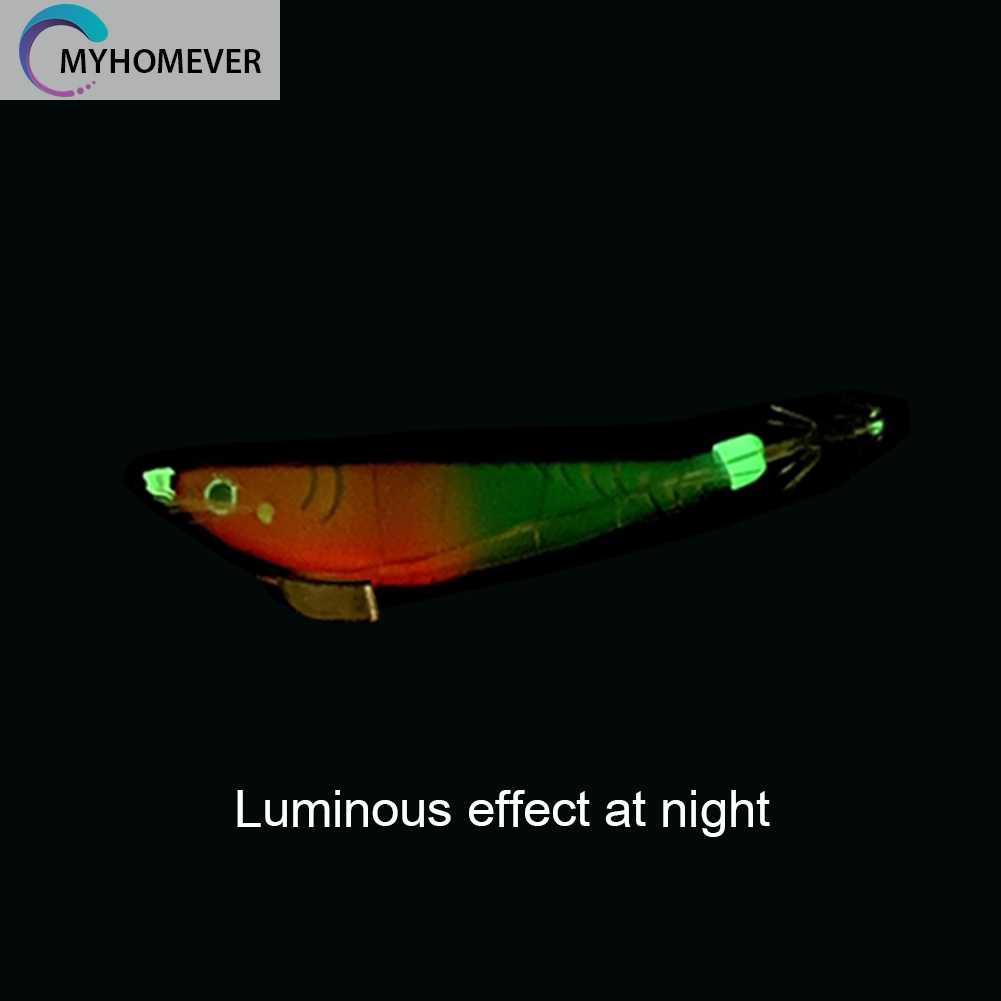 Mồi Câu Cá Giả Hình Tôm Bằng Gỗ Phát Quang Kích Thước 100mm 12g