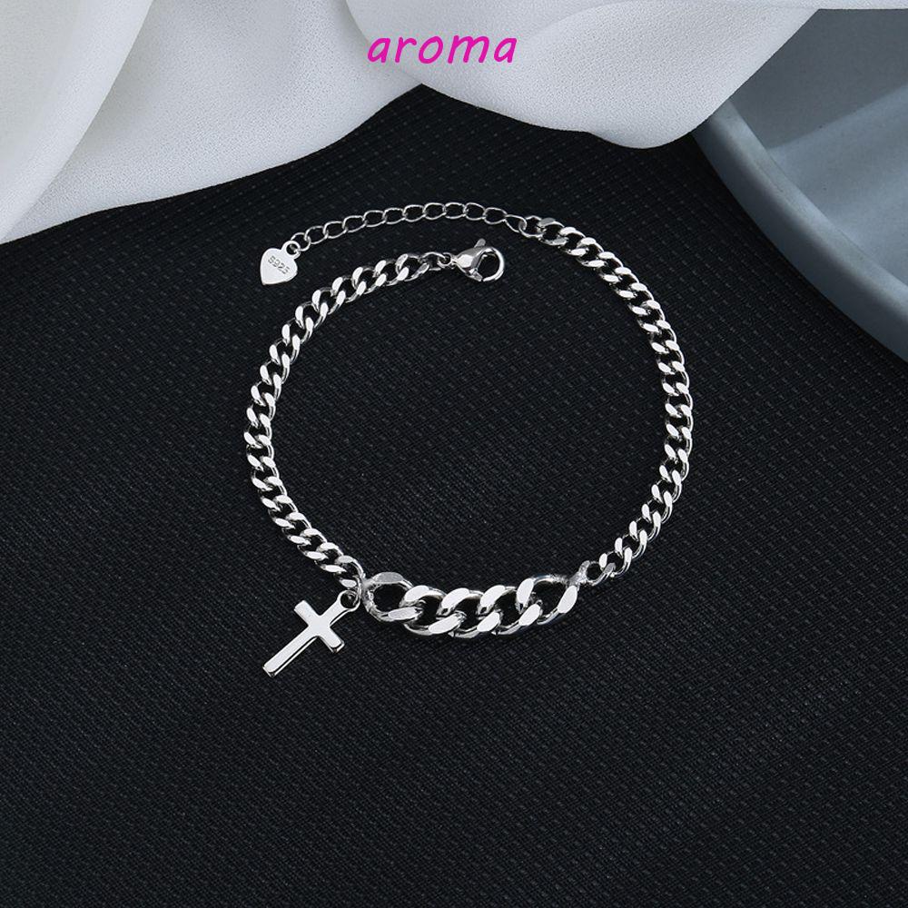 Vòng Tay Chuỗi Hạt Mặt Thánh Giá Bằng Đồng Phong Cách Vintage Thời Trang Cho Nữ