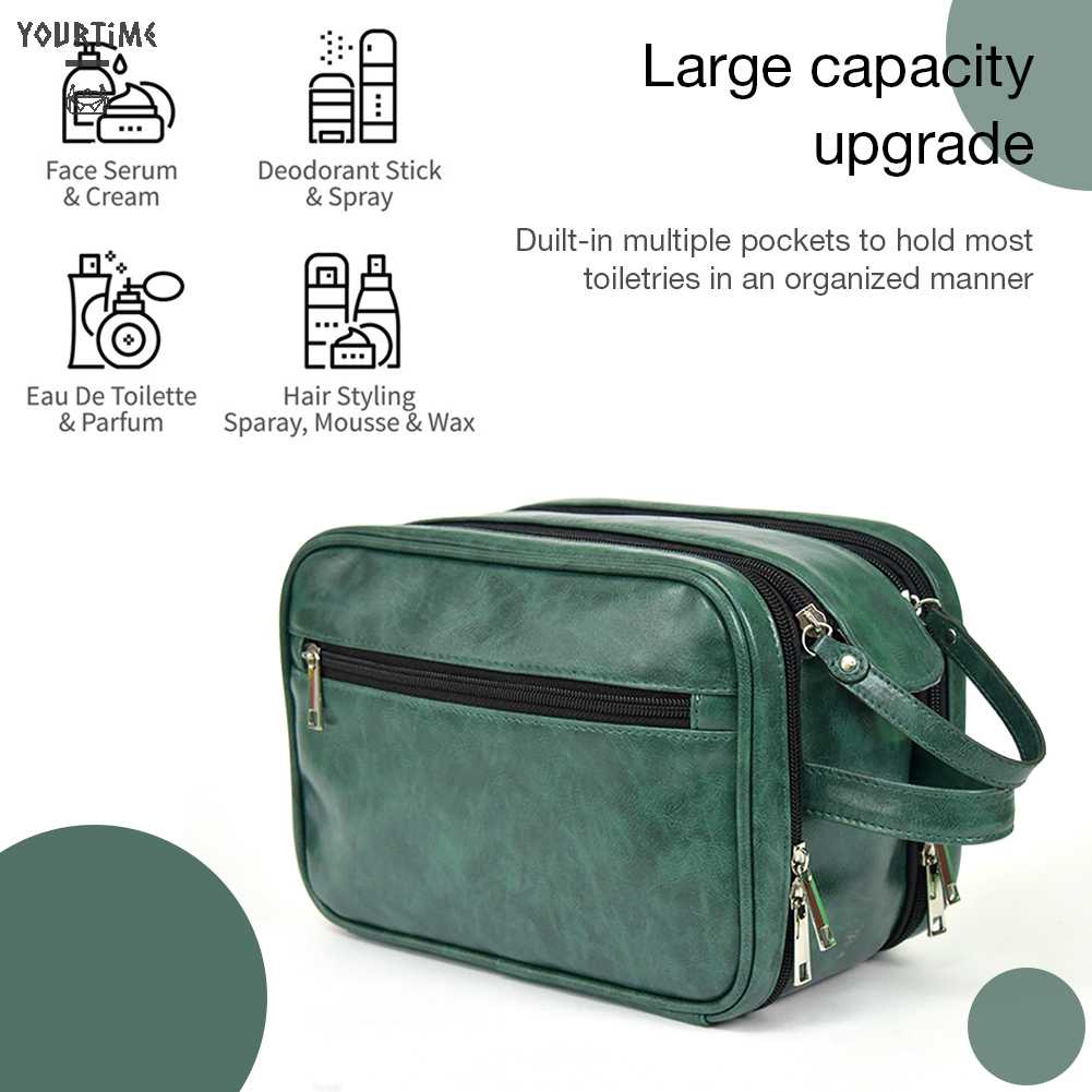 Túi Đựng Mỹ Phẩm Da PU Chống Thấm Nước Sức Chứa Lớn Tiện Dụng