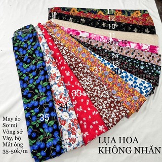 Vải lụa hoa , lụa mango,lụa hoa nhí, may jumsuit không cần lót