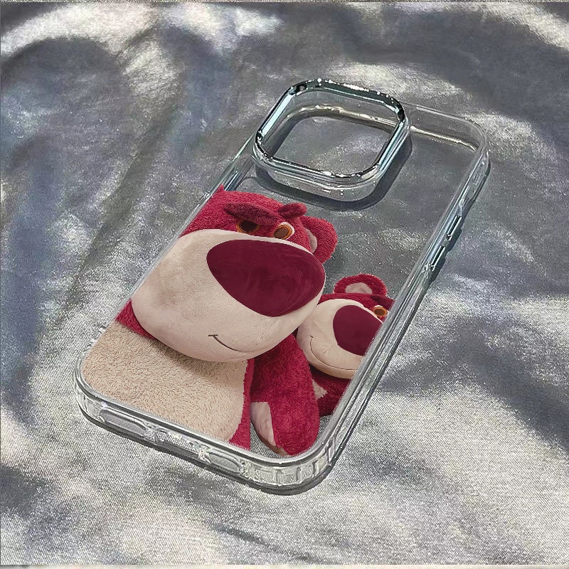 ✅Ốp Điện Thoại Mềm Chống Sốc Họa Tiết Gấu Và Dâu Tây QRH0 Cho Apple 11plus14proins Style 713 iPhone12 8 max