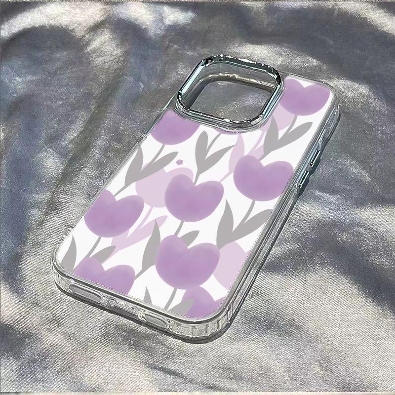 ✅Ốp Điện Thoại Mềm Trong Suốt Chống Sốc Họa Tiết Hoa Tulip Cho Iphone 1214Promax / 7 11plus 13In 8