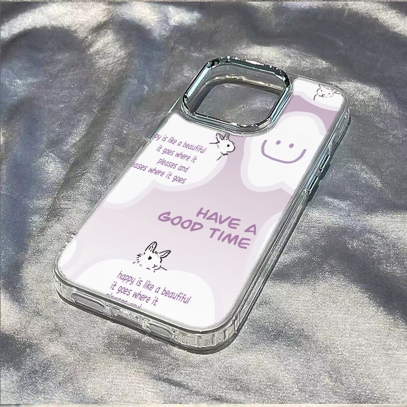 ✅Ốp Điện Thoại Dẻo Họa Tiết Chú Thỏ Tím Dễ Thương Chống Sốc Cho iPhone12 RA2S 8 11maxplus 14Pro13In 7