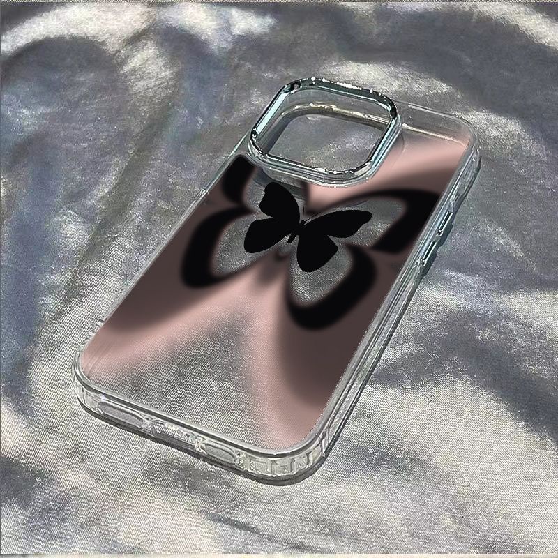 ✅Ốp Điện Thoại Mềm Hình Bướm Đen Chống Sốc Cho iPhone 13iPhone1211plus 87 / xs max14pro F4PP