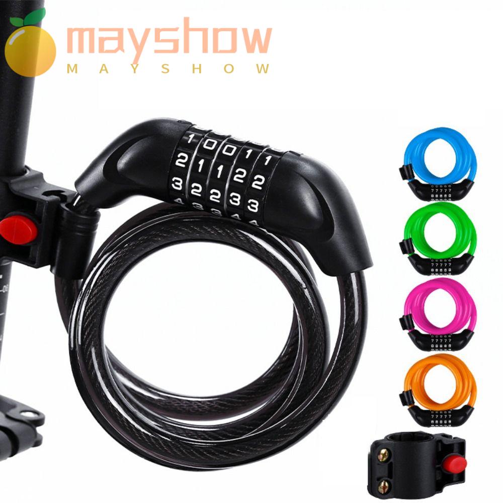 MAYSHOW Dây Khóa Xe Đạp Kết Hợp Mật Mã Số