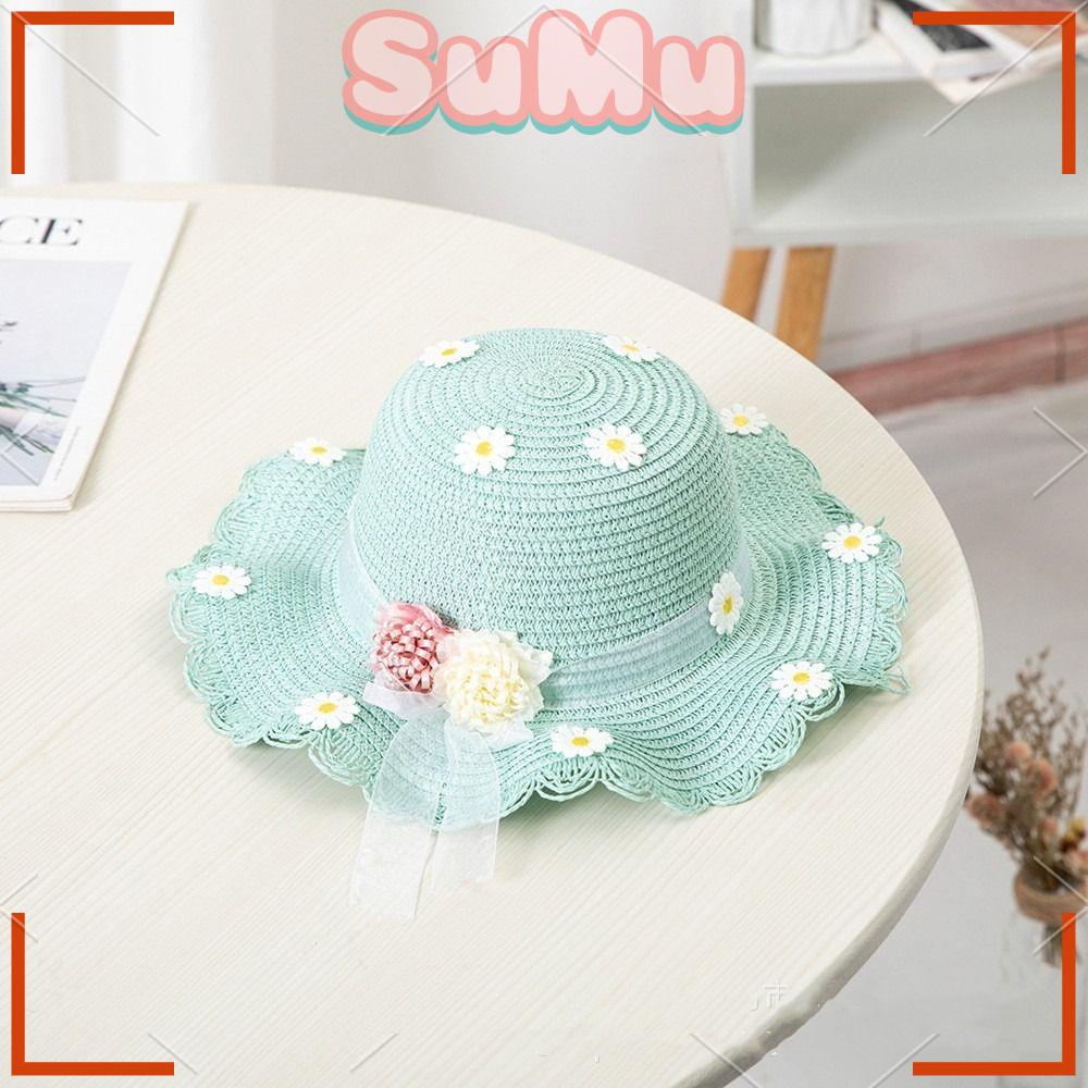 Mũ Tai Bèo Rộng Vành Thời Trang Đi Biển Mùa Hè Cho Bé 2-8 Tuổi