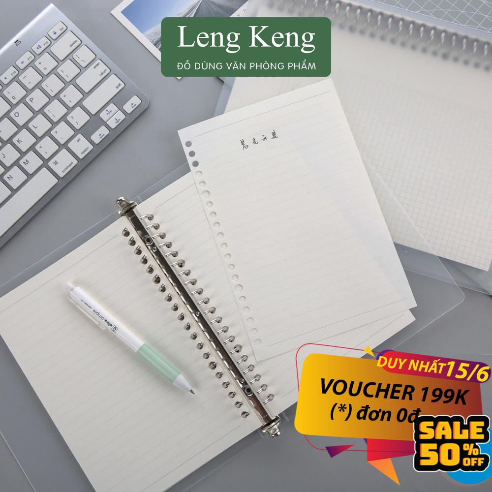 Sổ còng A5 Leng Keng bìa sổ còng 26 lỗ binder còng sắt làm sổ tay, sổ ghi chép, take notes, bujo