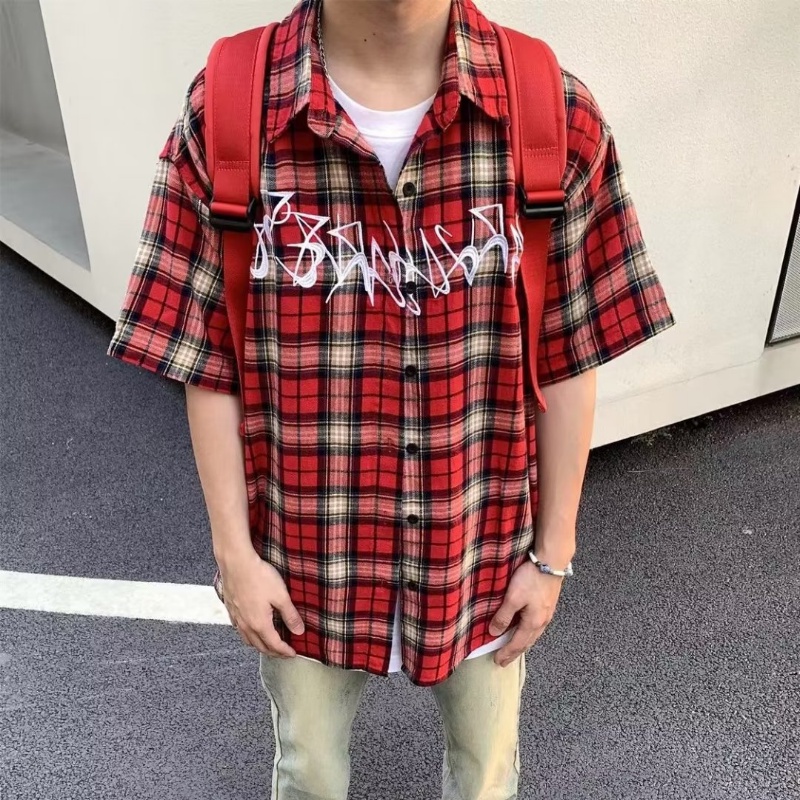 Áo Sơ Mi Dáng Rộng Cao Cấp Họa Tiết Kẻ Sọc Thời Trang Đường Phố Mỹ Mới Dành Cho Bạn Nam
