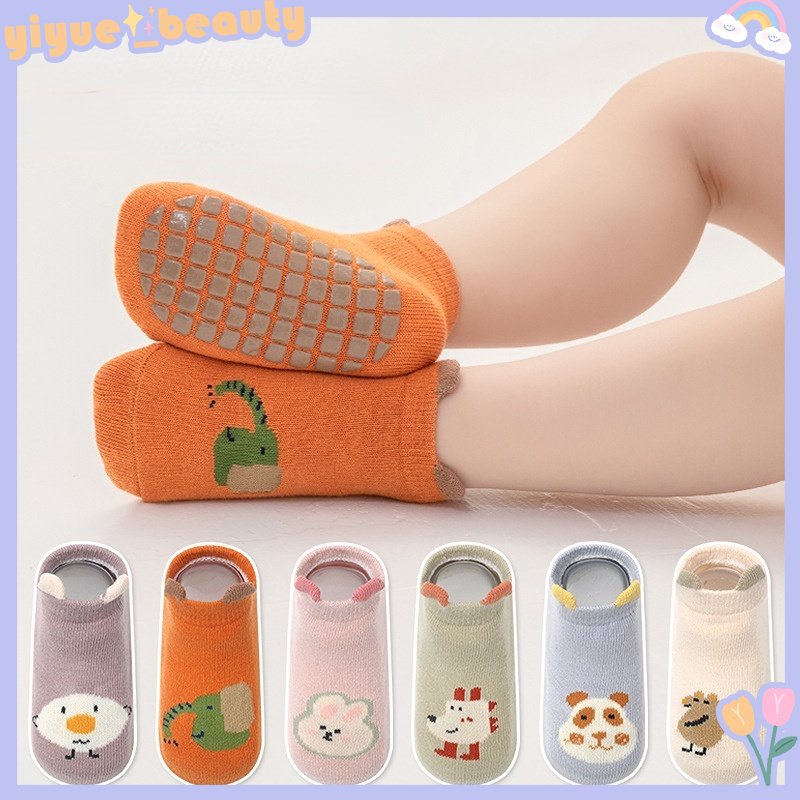 1 Đôi Vớ Ngắn Chống Trượt Họa Tiết Động Vật Hoạt Hình Dễ Thương Thời Trang Xuân Hè Cho Bé Trai Và Gái 0-5 Tuổi