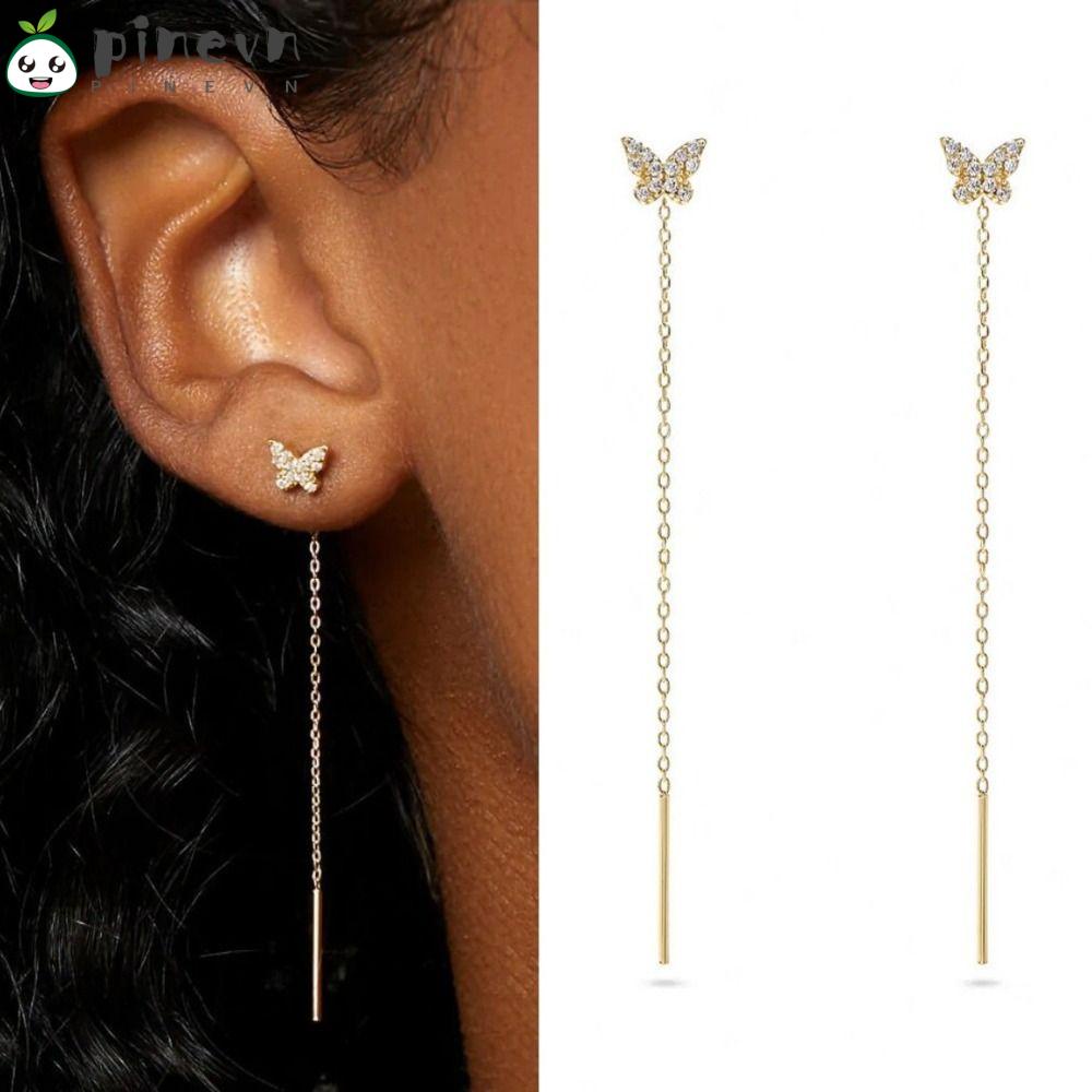 Bông Tai Mạ BạC 925 HìNh Quả Thông Xinh XắN|Tinh Chất Vàng 18k 18k|Mặt Dây Chuyền Trang Sức