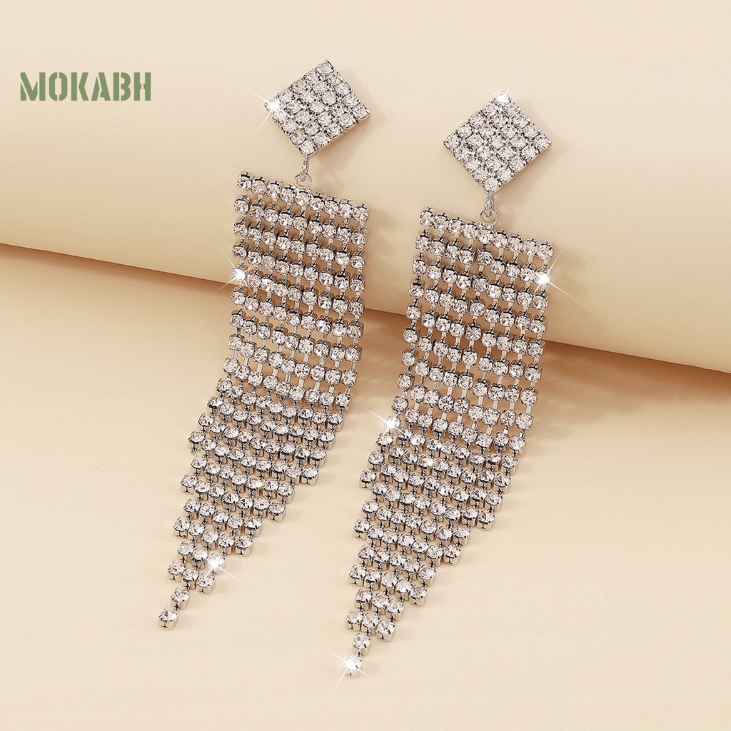 1 Đôi Bông Tai Đính Đá Lấp Lánh Phong Cách Bohemian Thời Trang Cho Nữ