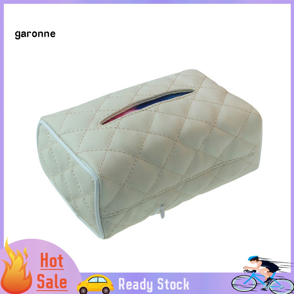 Hộp Đựng Khăn Giấy Bằng Da Giả Có Khóa Kéo Cho Xe Hơi Giá Đỡ