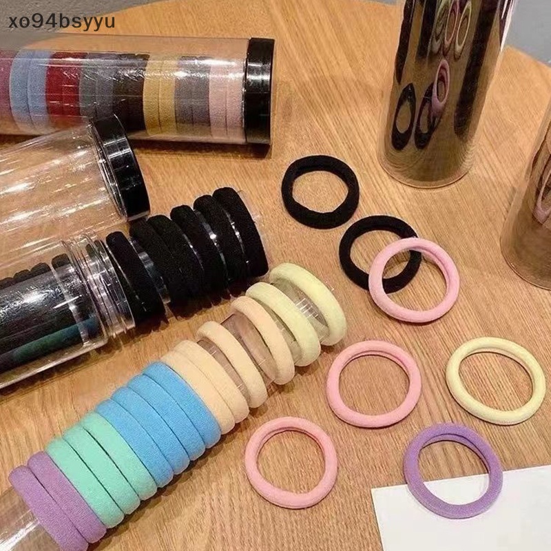 Hộp 20 Dây Buộc Tóc Màu Trơn Co Giãn Tốt Xo94Bsyu