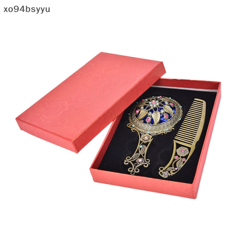 Set 2 Lược Chải Tóc Xo94Bsyu Thiết Kế Rỗng Tích Hợp Gương Tiện Dụng
