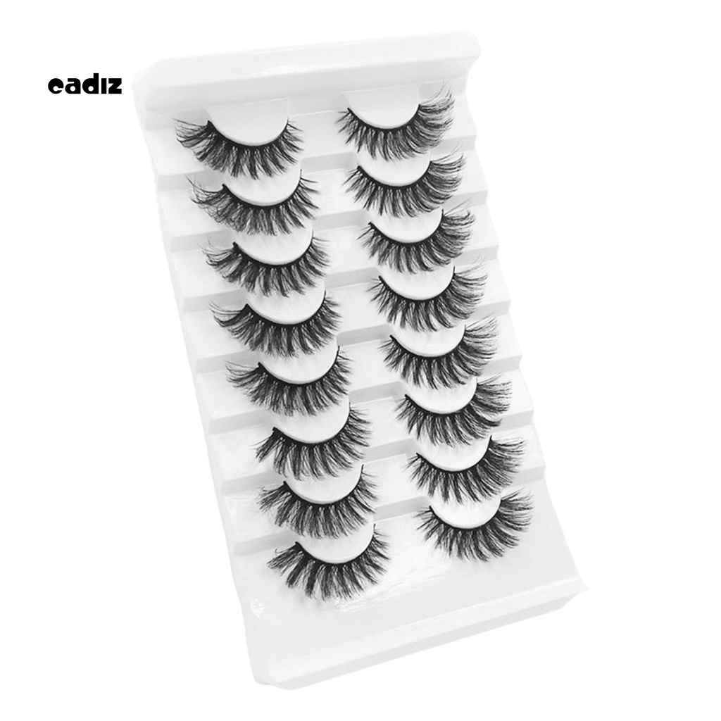Bộ 8 Cặp Lông Mi Giả 3D Bề Mặt Mịn Handmade Không Để Lại Dấu Vết