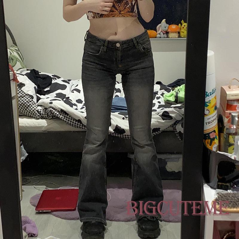 Quần Jeans Dài Phối Túi Bên Hông Phong Cách Thời Trang Đường Phố Dành Cho Nữ