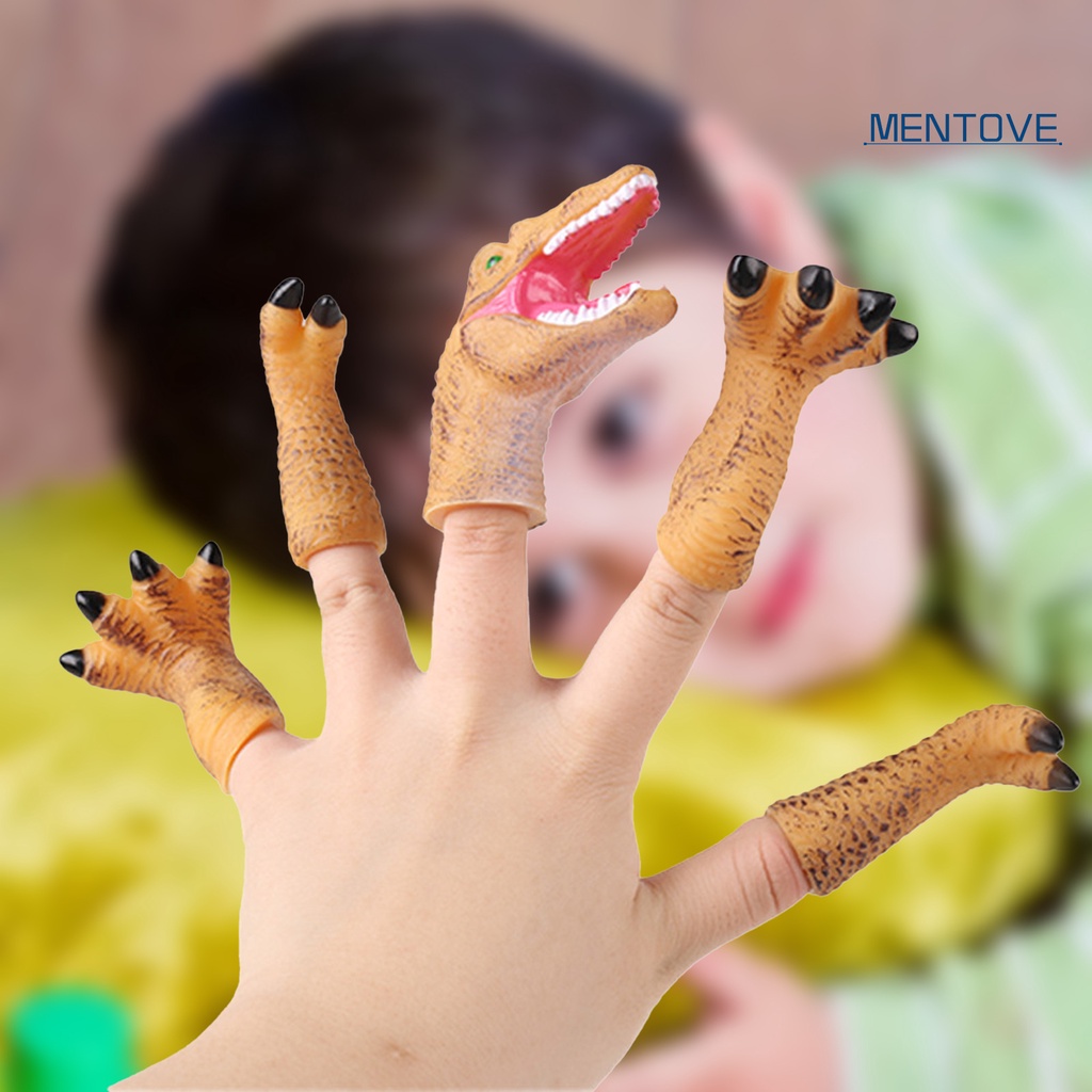 [MT] Đồ Chơi Con Rối Ngón Tay Hình Khủng Long Bằng Vinyl Kết Cấu Thoải Mái Vui Nhộn Dùng Làm Quà Tặng