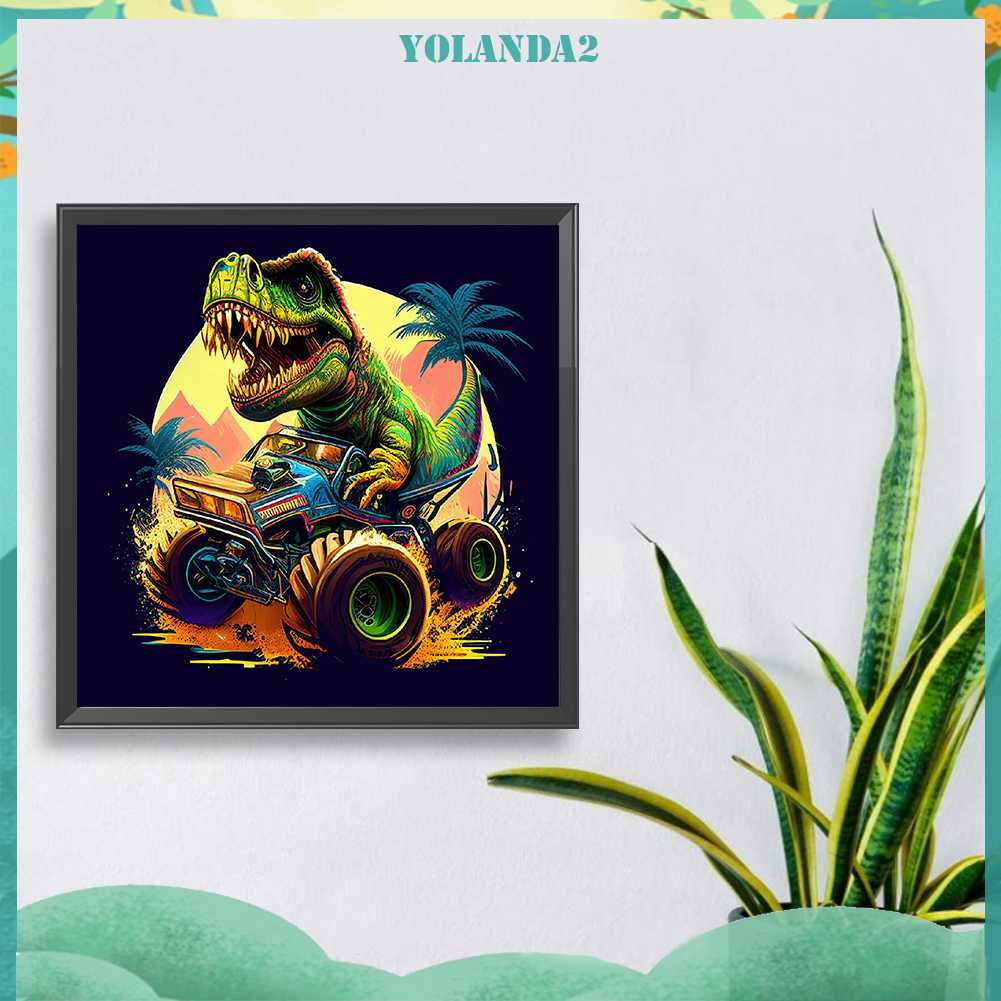 Tranh Đính Đá Kim Cương Toàn Bộ 5D DIY Hình Khủng Long