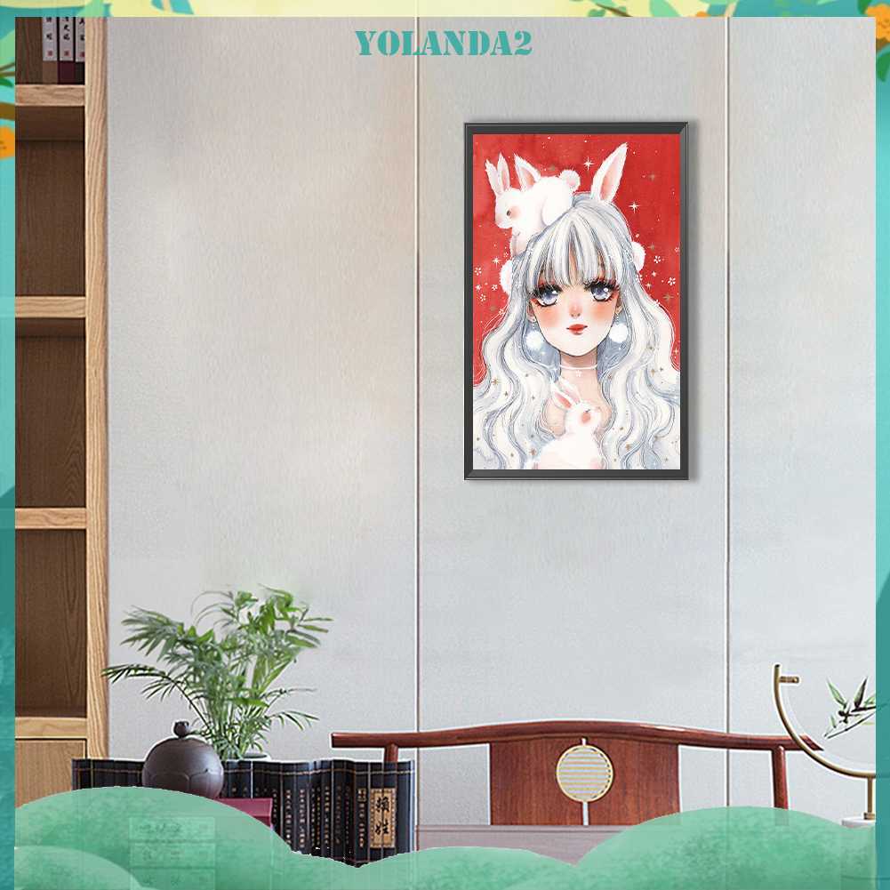 Tranh Đính Đá Kim Cương Toàn Bộ 5D DIY Hình Vẽ Cô Gái Trang Trí Nhà Cửa