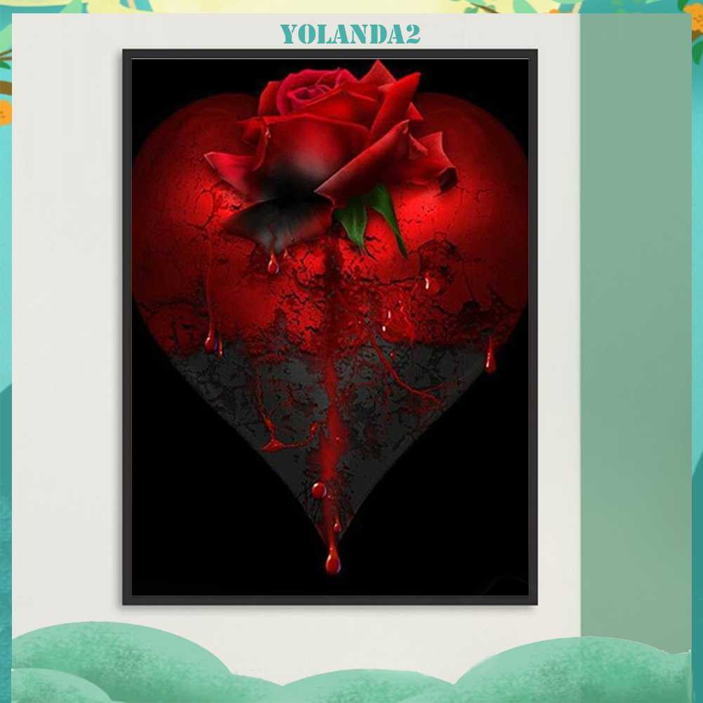 Tranh Đính Đá Kim Cương Toàn Bộ 5D DIY Hình Vẽ Hoa Trang Trí Nhà Cửa